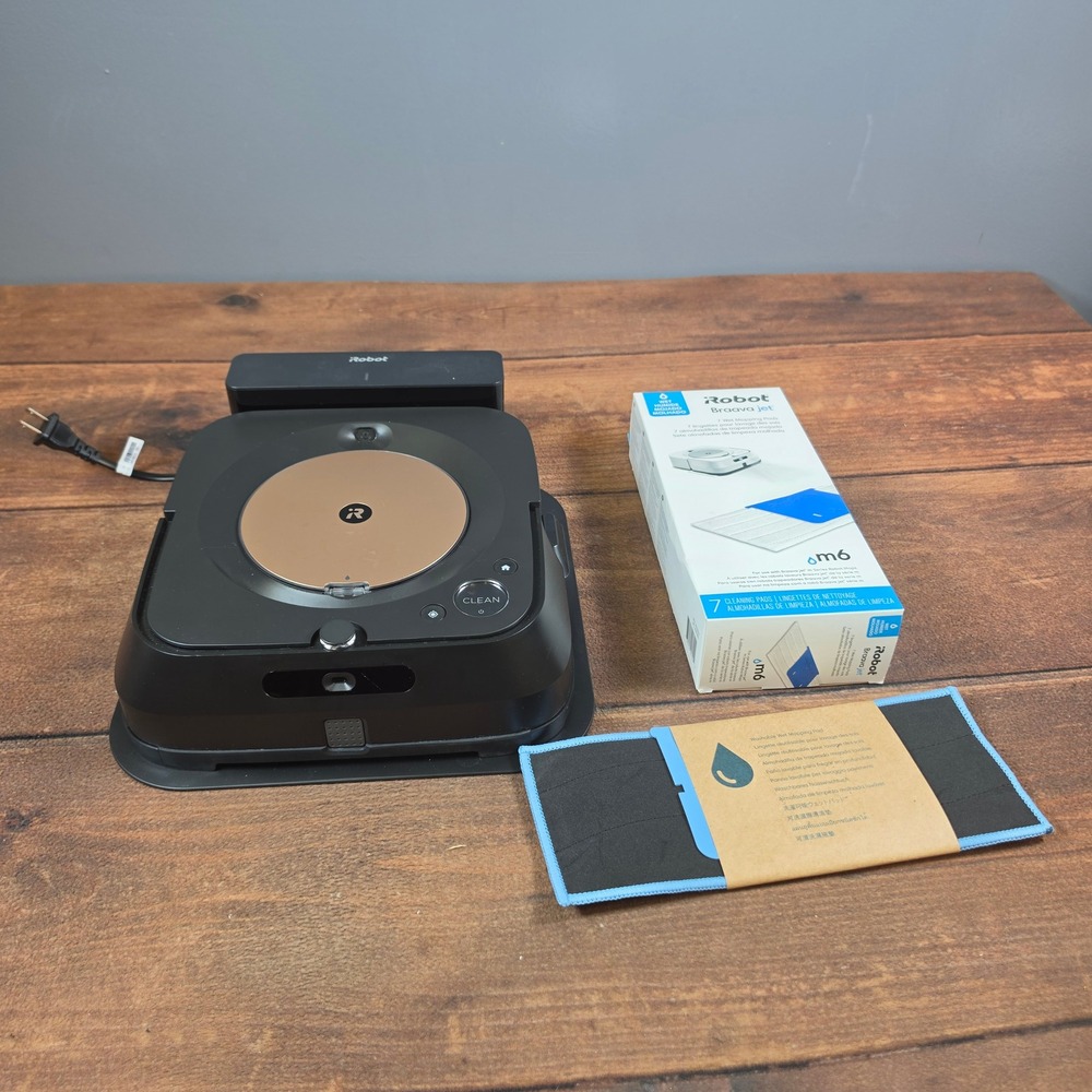 iRobot Braava jet m6 Robot Mop Black Good Smart Mapping Wi-Fi Connected